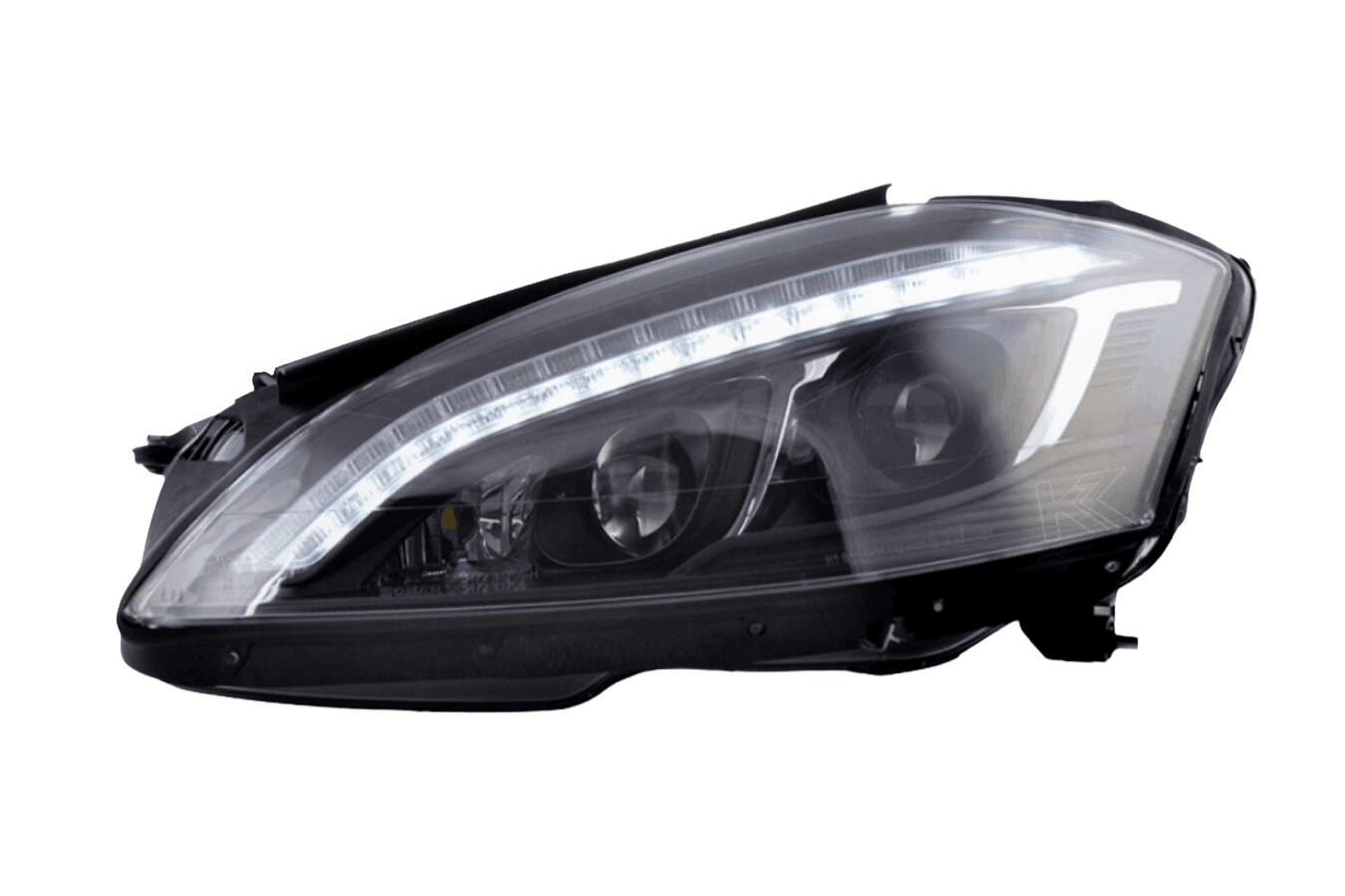 Mercedes Benz S-Class (221) Black LED Headlights with Daytime Running Lights (2005 - 2009)