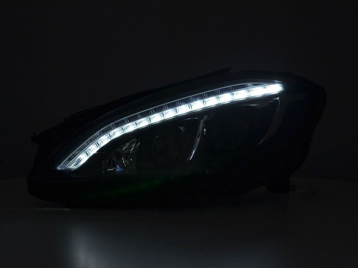 Mercedes Benz S-Class (221) Black LED Headlights with Daytime Running Lights (2005 - 2009)