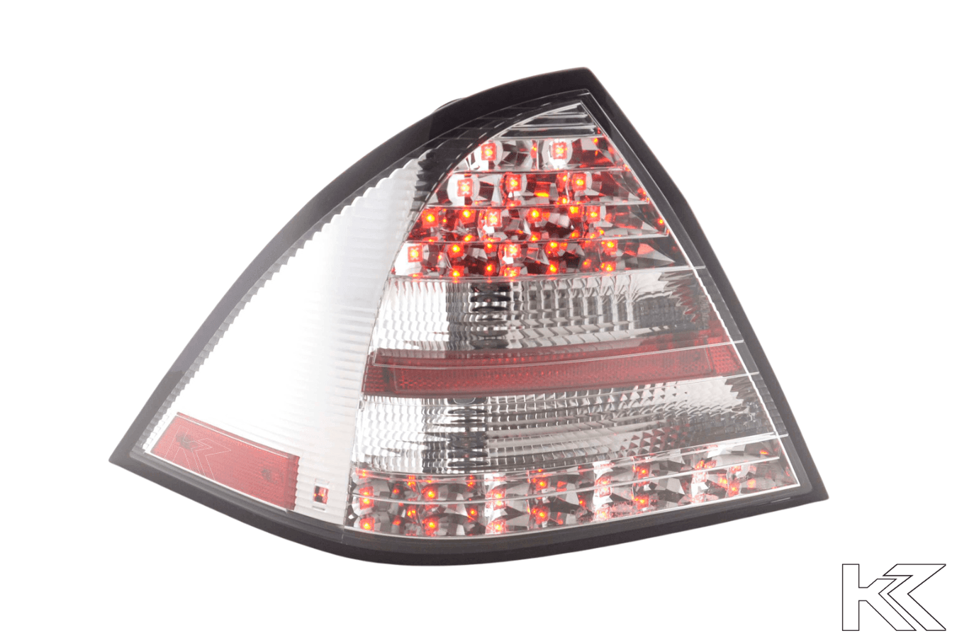 Mercedes W203 Chrome Clear LED Tail Lights (2001-2004)