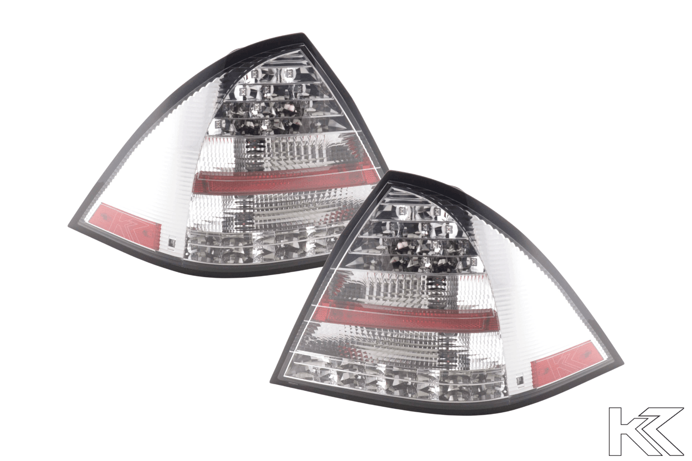 Mercedes W203 Chrome Clear LED Tail Lights (2005-2007)