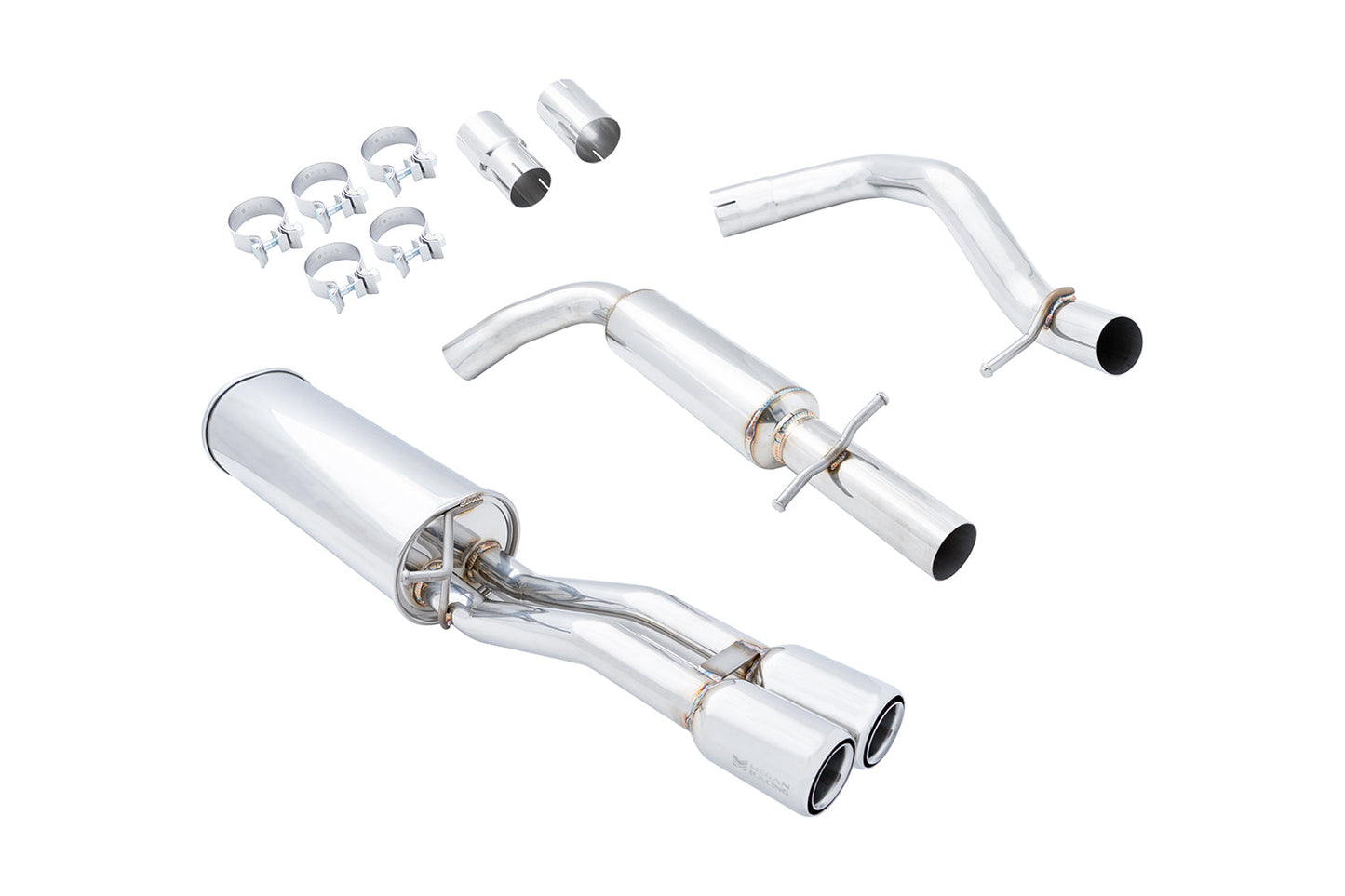 Megan Racing Cat-Back Exhaust System Dual Tip for 2003-2005 Volkswagen Jetta - 2.5" Tubing, 2.38" ID, Dual 3" Tips MR-CBS-VWJ03