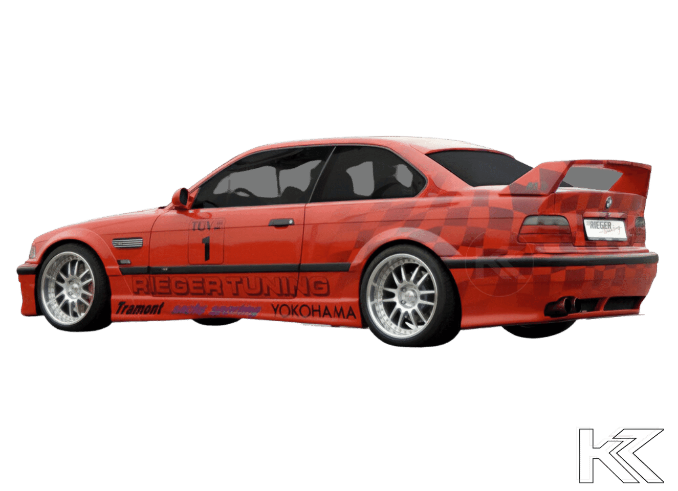 Rieger BMW E36 Sedan GT Wing wo/3rd Brake Light
