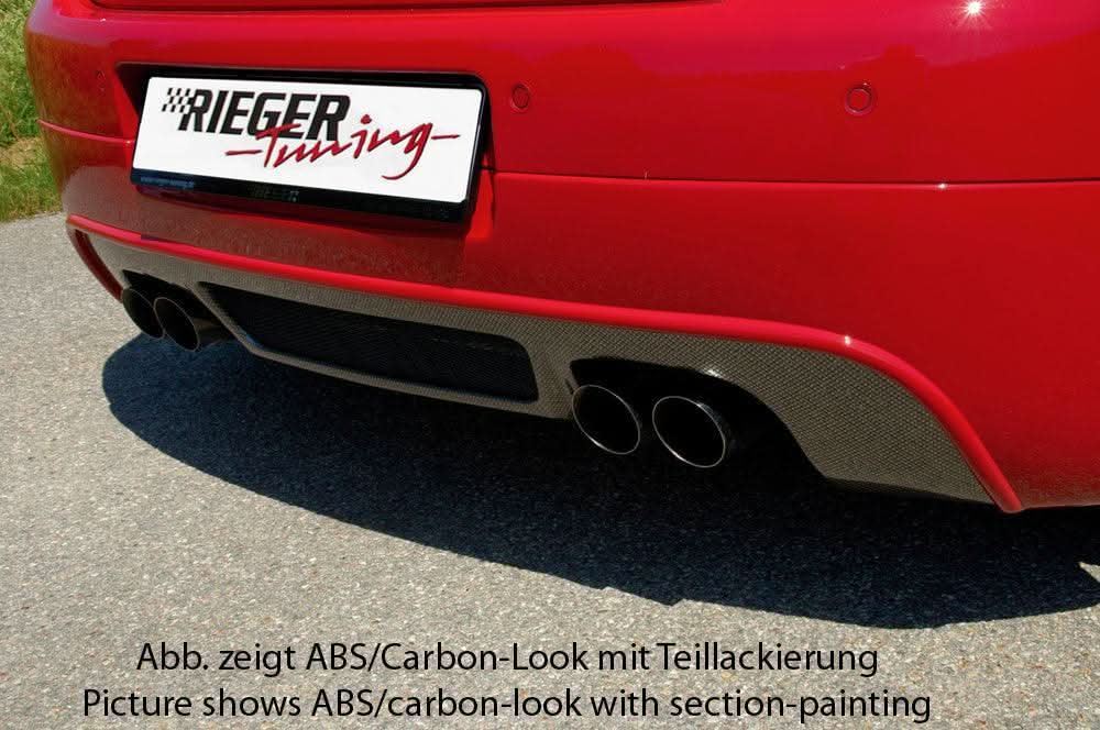 Rieger VW Golf 5 Rear Skirt Extension - Black ABS