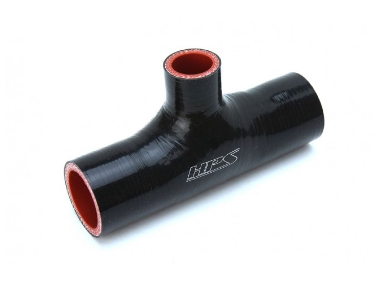 HPS 2-1/4" ID, 1" ID Branch, Silicone T Hose Coupler Hose Adapter, High Temp 4-ply Reinforced, 57mm ID, Black
