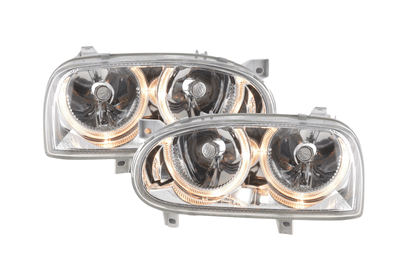 Volkswagen Golf 3 Type 1 HXO, 1 EXO Chrome Angel Eye Headlights (1991-1997)