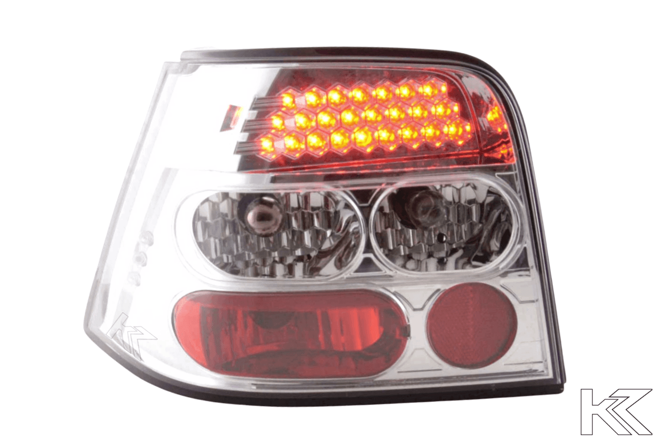 Volkswagen Golf 4 Type 1J Chrome Clear LED Taillights Set (1998 - 2002)