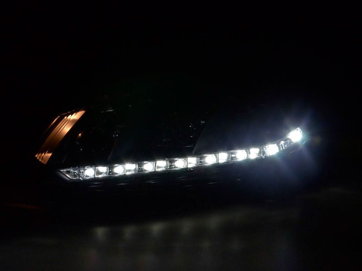 Volkswagen Golf 6 Black LED Headlights with Daytime Running Lights (2008-2014)