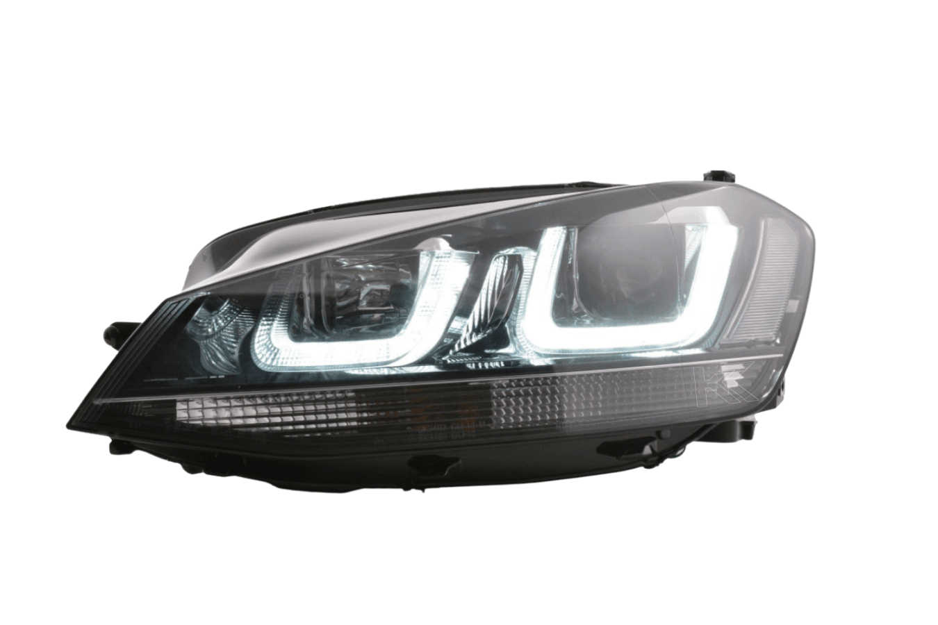 Volkswagen Golf Mk7 Black LED Headlights - R Style Black (12-17)