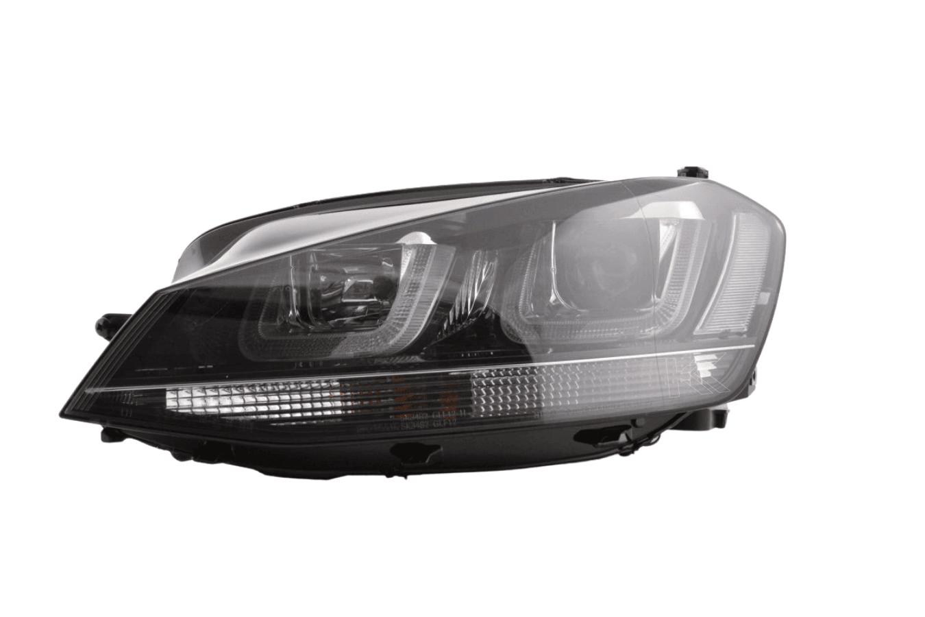Volkswagen Golf Mk7 Black LED Headlights - R Style Black (12-17)