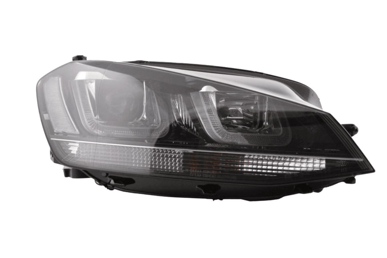 Volkswagen Golf Mk7 Black LED Headlights - R Style Black (12-17)