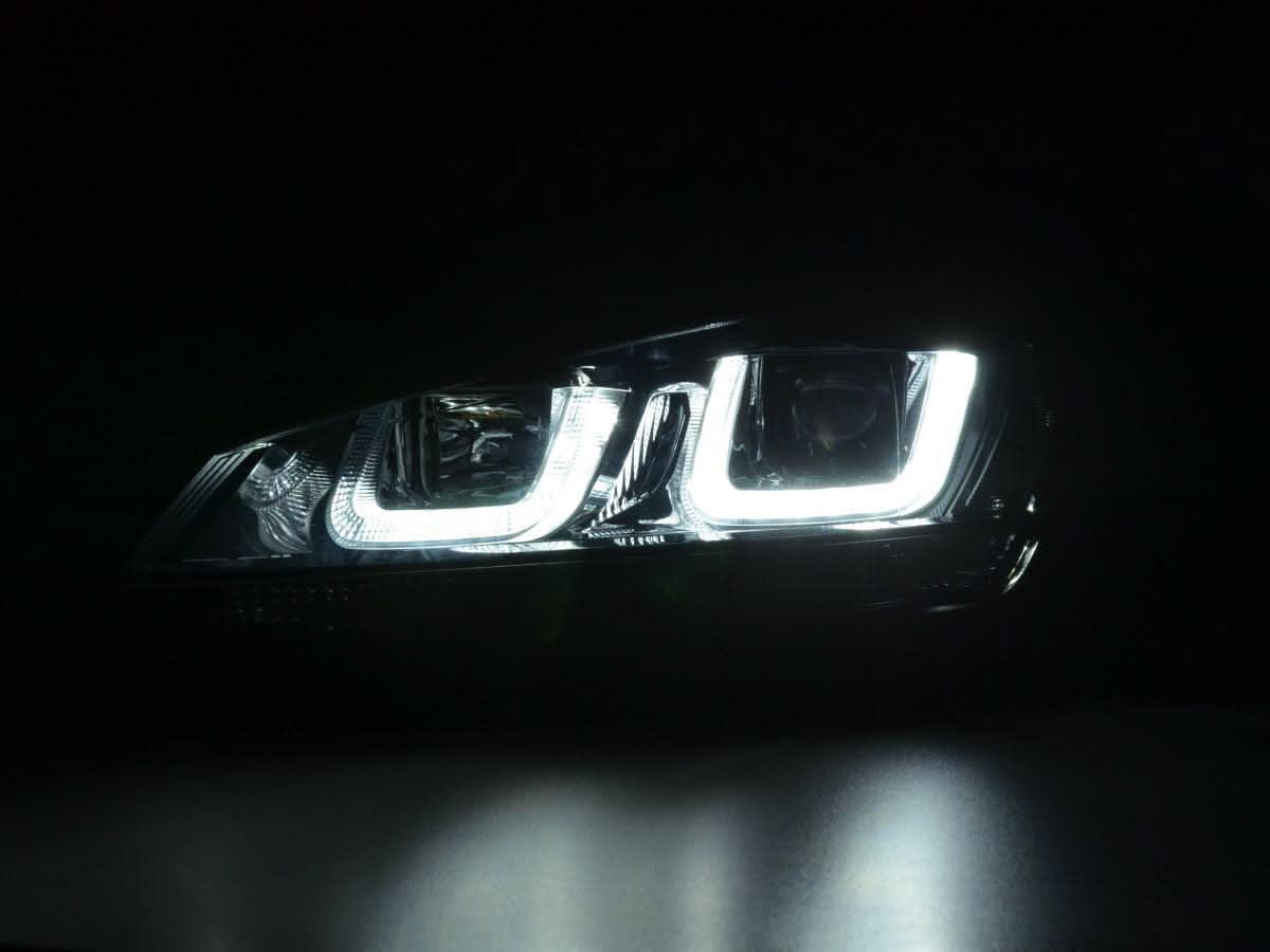 Volkswagen Golf Mk7 Black LED Headlights - R Style Black (12-17)