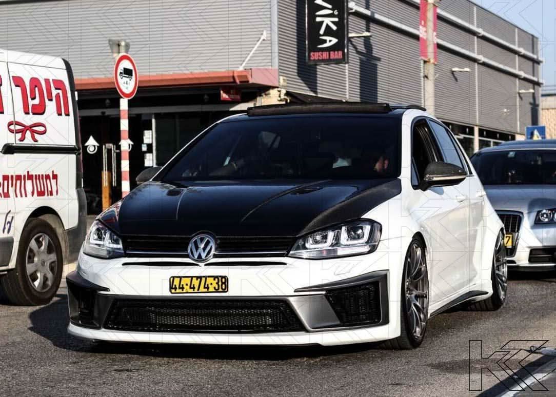 Volkswagen Golf Mk7 Black LED Headlights - R Style Chrome (12-17)