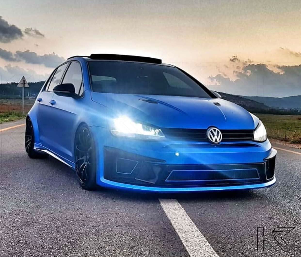 Volkswagen Golf Mk7 Black LED Headlights - R Style Chrome (12-17)