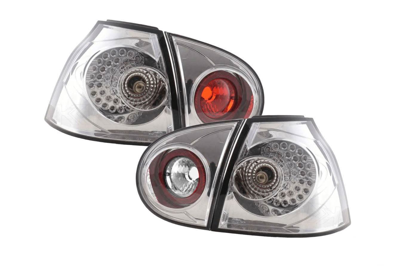 VW Golf 5 Mk5 OEM Style Chrome Tail Lights (2003-2008)