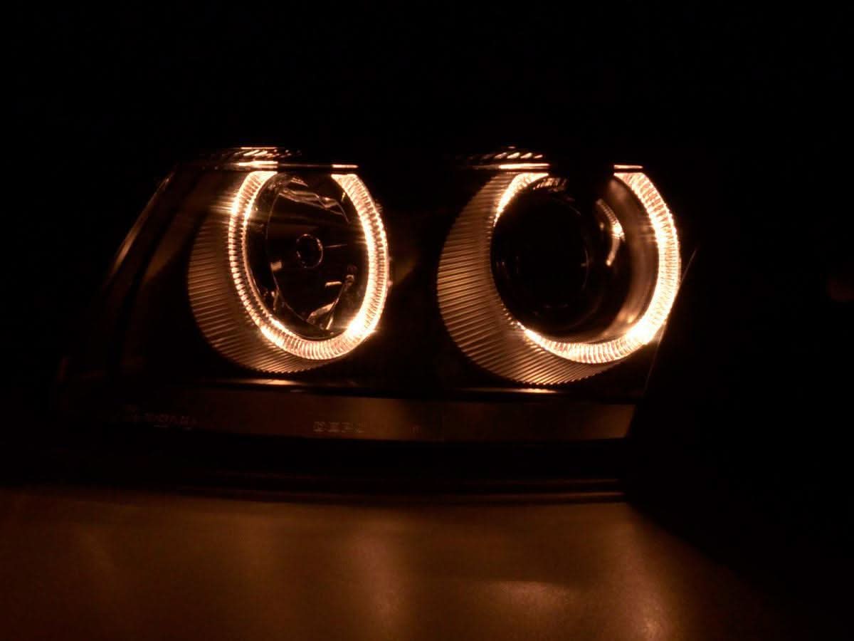 VW Passat B5 3B Black Angel Eyes Headlights (1997-2000)