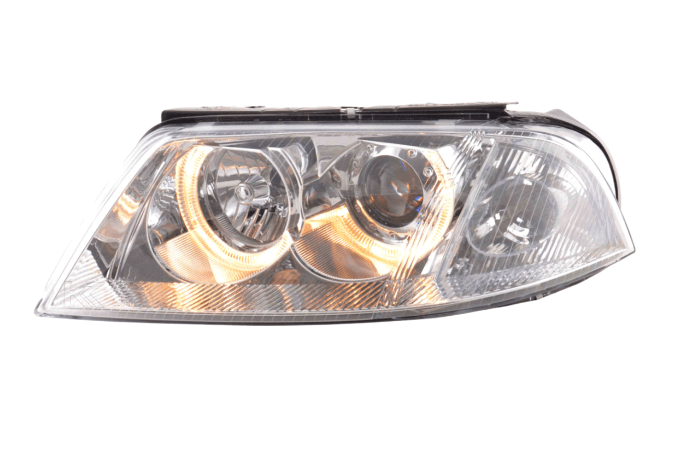 VW Passat B5 3BG Chrome Angel Eyes Headlights (2000-2005)