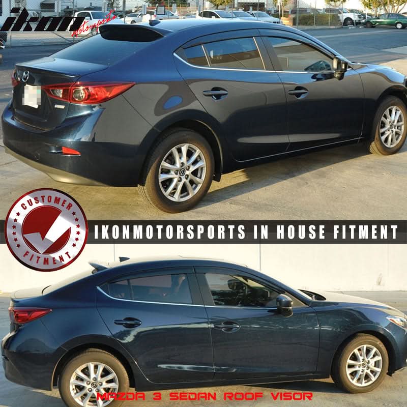 2014-2016Â Mazda 3 4Dr Smoke Rear Window Roof Spoiler Wing Acrylic